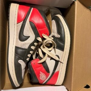 Nike Air Jordan hot coral and Black High-Top Sneakers